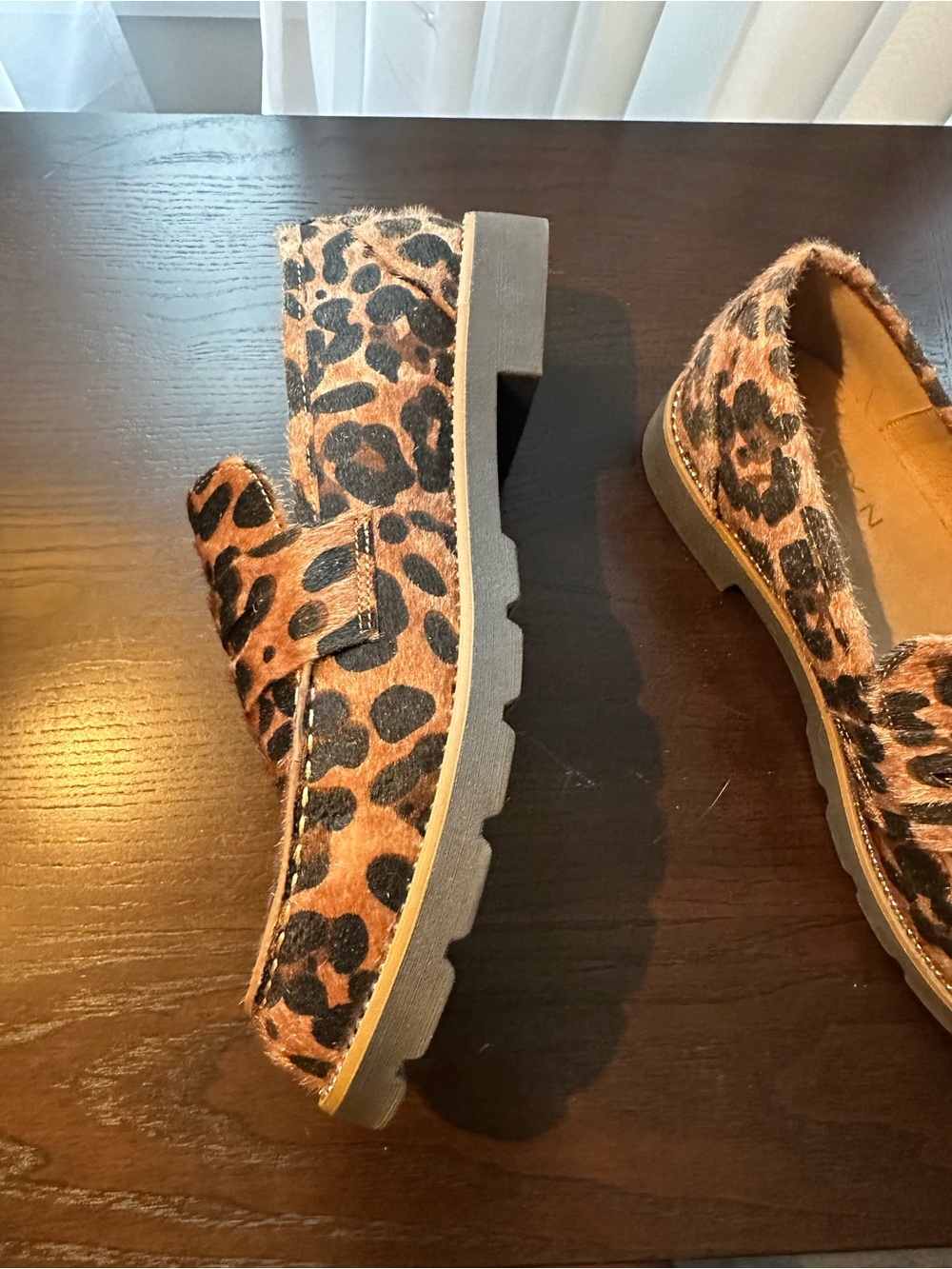 Taryn Rose Comfort By Design Leopard Haircalf Penny Loafers - Picture 4 of 6